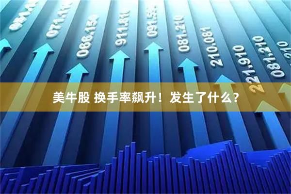 美牛股 换手率飙升！发生了什么？